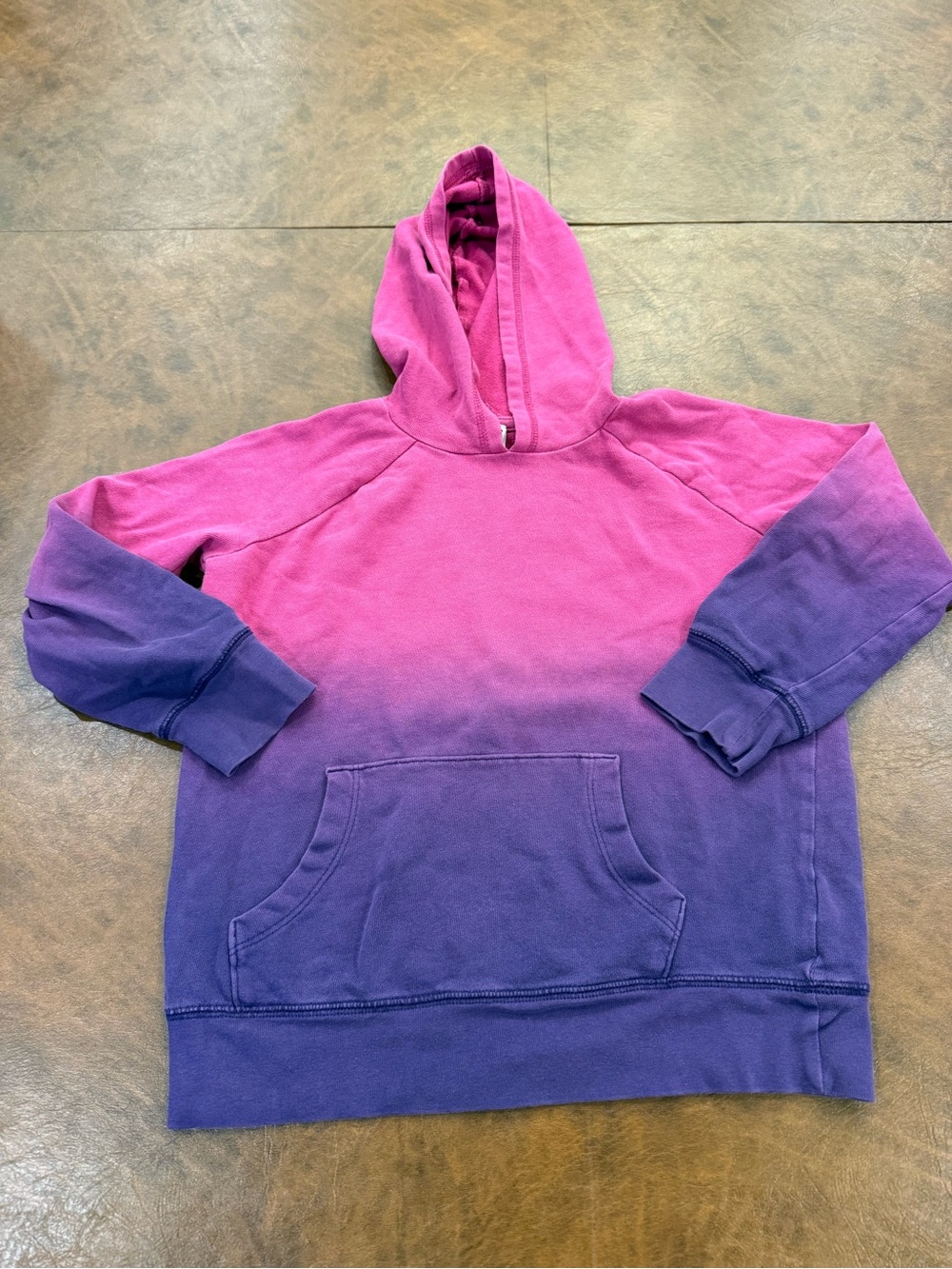 Old Navy Hot Pink Purple Ombré Pullover Hoodie Kids Youth Medium